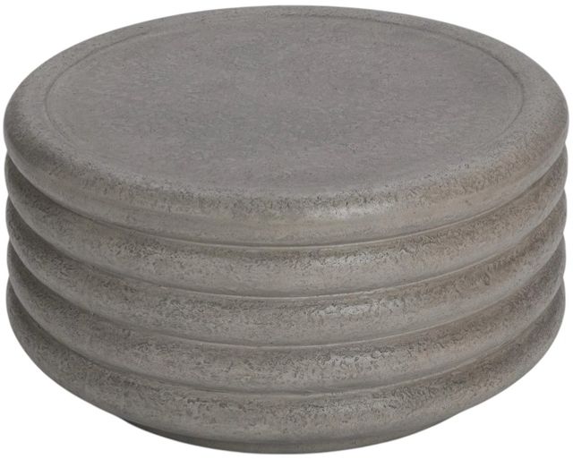 Classic Home Reva Dark Gray Concrete Outdoor Coffee Table-2