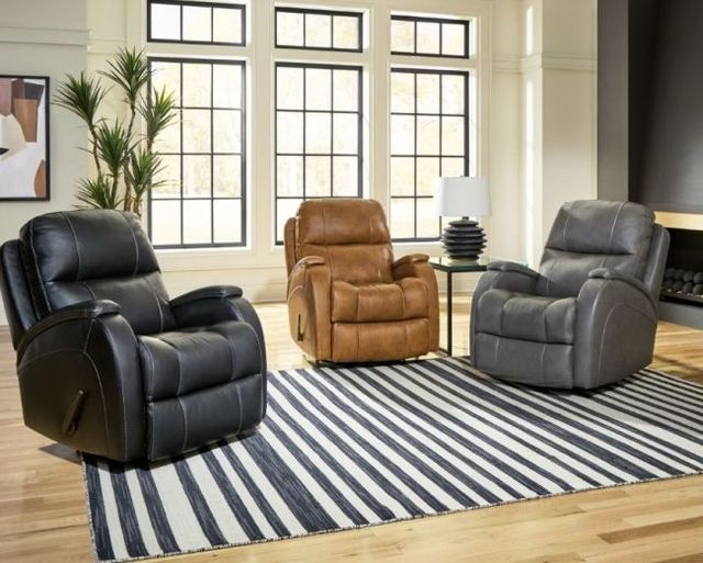 HomeStretch Phantom Saddle Brown Manual Swivel Glider Recliner-1