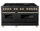 ZLINE Autograph Edition 60" Black Stainless Steel Pro Style Dual Fuel Range-0
