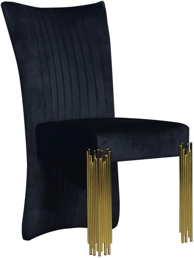 New Classic® Home Furnishings Empire Black/Gold Dining Side Chair-0