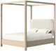 Coaster® Solano Beige/Weathered Mango 85" Canopy Queen Bed-0