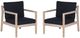 Linon Svana 2-Piece Navy/White Wash Fabric/Wood Outdoor Side Chair Set-0