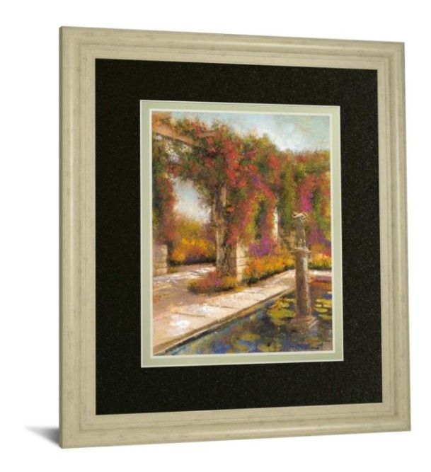 Classy Art Green 34 in. x 40 in. English Garden I By Patrick Framed Print Wall Art-1
