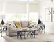 Hammary® Willow Beige Travertine Top Coffee Table with Black Base-1