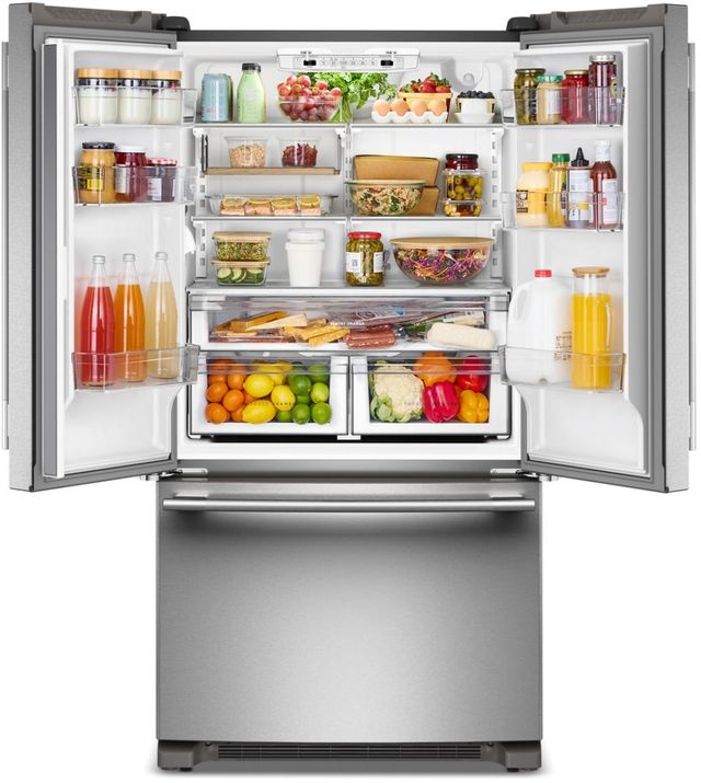 KitchenAid® 36" 20 Cu. Ft PrintShield® Stainless Steel Counter Depth French Door Refrigerator with Internal Water Dispenser-2