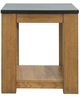 Signature Design by Ashley® Quentina Black Top End Table with Light Brown Base-2