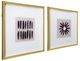 A & B Home Grace 2-Piece Purple/White Shadow Boxes Wall Art Set-0