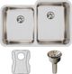 Elkay Lustertone® Classic 4-Piece Lustrous Satin 31-1/4" x 20-1/2" x 9-7/8" Double Bowl Undermount Sink Set with Left Perfect Drain®-1