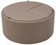 Palliser® Furniture Customizable Mingle Round Medium Storage Ottoman with Table-0