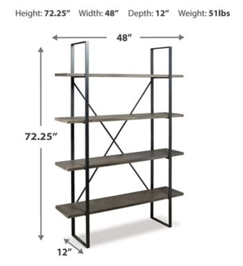 Signature Design by Ashley® Gilesgrove Black/Gray Bookcase-2