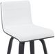 Armen Living Vienna 2-Piece Black Brushed/White Swivel Counter Stool Set-5