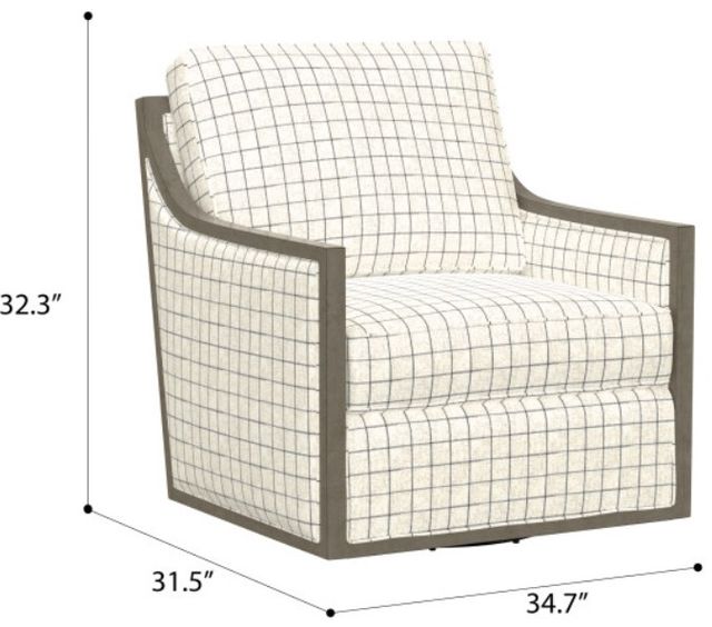 Emerald Home Cecily Black/Cream Swivel Accent Chair-2