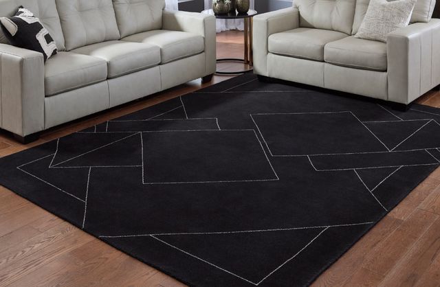 Signature Design by Ashley® Marav Black/White 8'x10' Area Rug-3