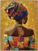 Classy Living Captivating African Lady on Orange I Wall Art-0