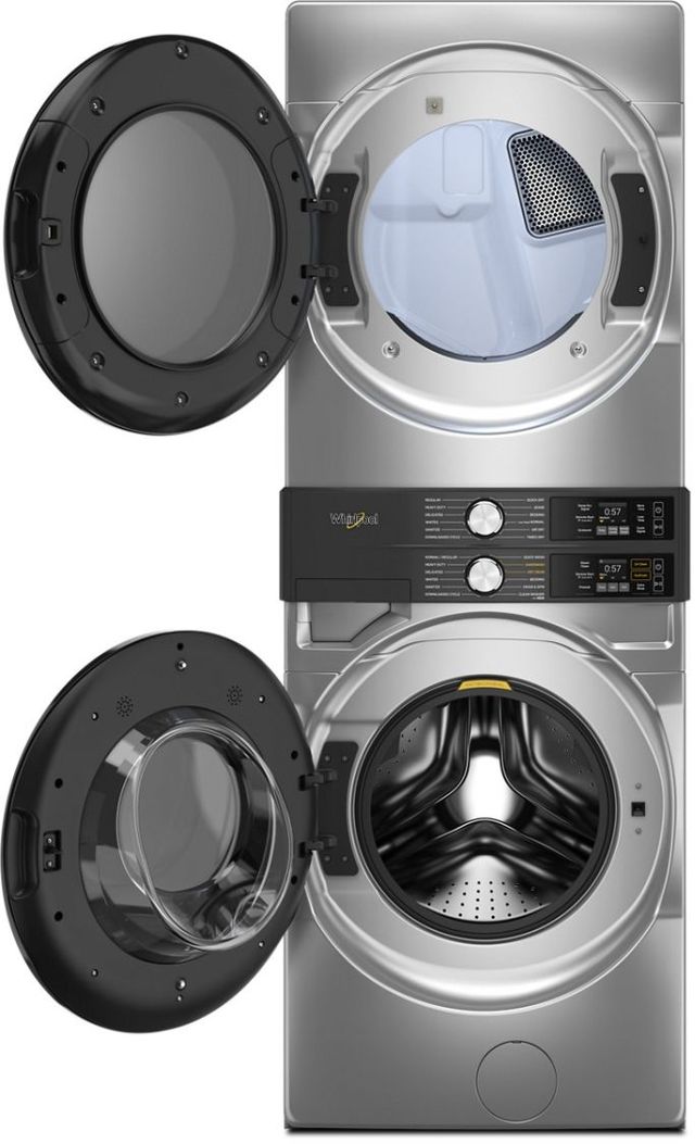 Whirlpool® Radiant Silver Gas Laundry Center, 4.5 Cu. Ft. Washer and 7.4 Cu. Ft. Dryer Set-1