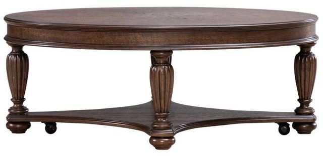 Liberty Furniture Allington Satin Sienna Oval Cocktail Table-2