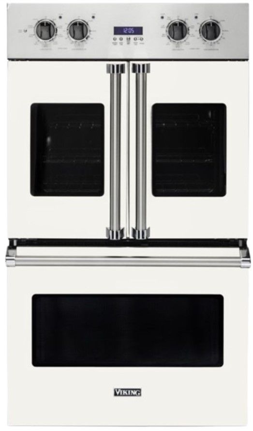 Viking® 7 Series 30" Pure White Double Electric French-Door Wall Oven-0