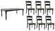 Jofran Inc. Madison County 7-Piece Vintage Black Dining Set-0