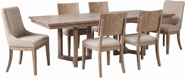 Liberty Furniture Proximity Place 7-Piece Barley/Barley Buff Alternate Double Pedestal Dining Set-0