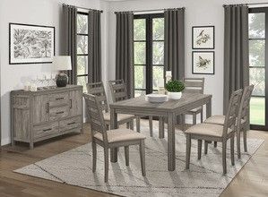 Mazin Furniture Bainbridge Gray Side Dining Chair-2