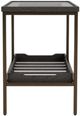 Riverside Furniture Elkmont Ravenwood Glass Top Side Table with Brown Base-2