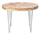 A & B Home Tacoma Natural Accent Table with Silver Legs -0