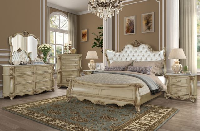 New Classic® Home Furnishings Monique 3-Piece Champagne King Bedroom Set-3