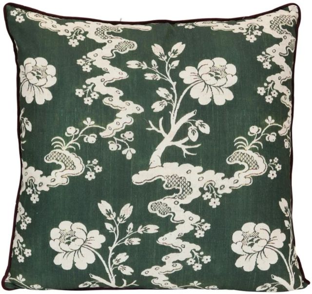 Stylecraft Green/White Square Designer Pillow-0
