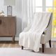 Olliix by Madison Park White Tuscany Oversized Quilted Throw with Scalloped Edges-2