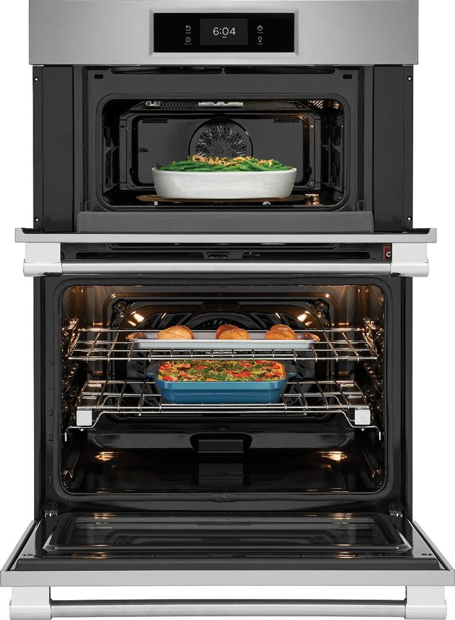 Frigidaire Professional® 30'' Smudge-Proof® Stainless Steel Oven/Microwave Combination Electric Wall Oven-1