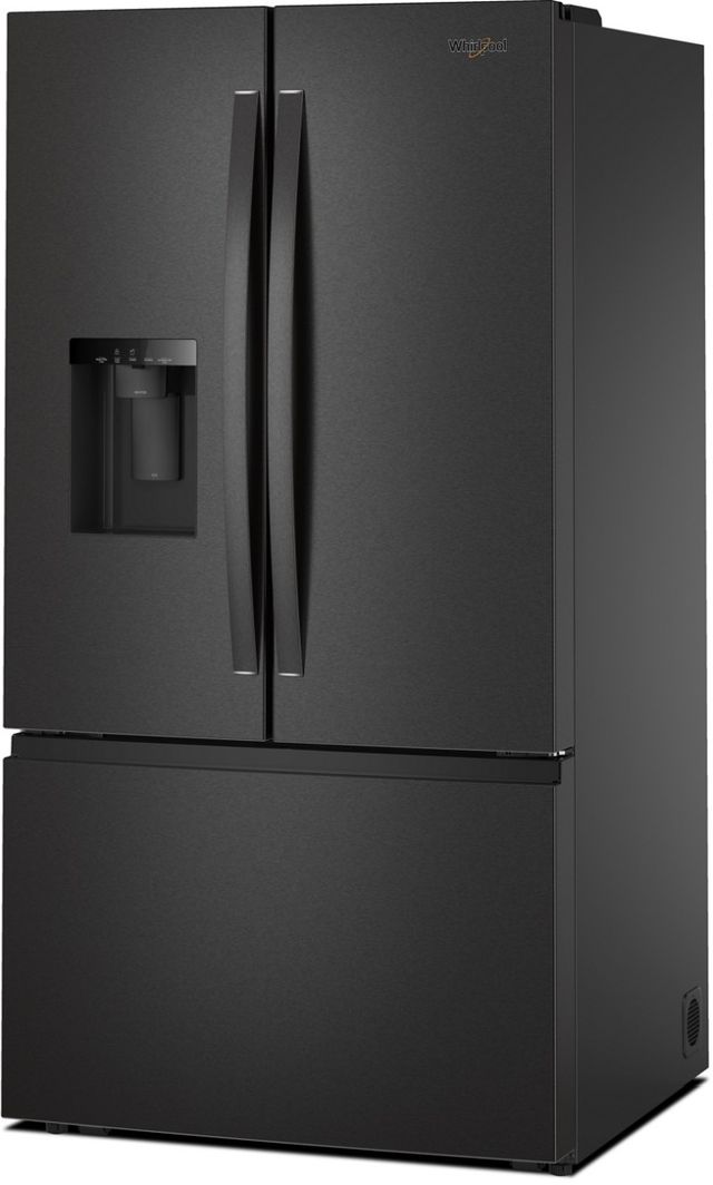 Whirlpool® 36" 29.6 Cu. Ft. Fingerprint Resistant Black Stainless Steel French Door Refrigerator with In-Door Water Dispenser and Ice Maker-3