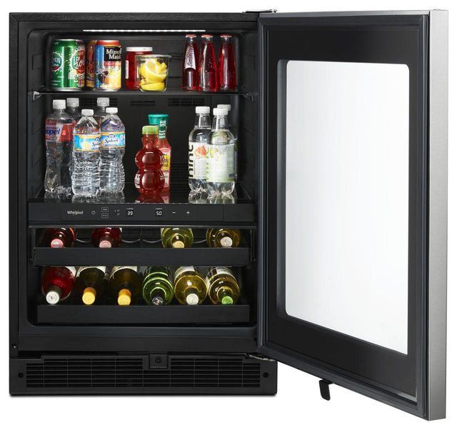 Whirlpool® 24" 5.2 Cu. Ft. Fingerprint Resistant Stainless Steel Beverage Center-2