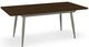 Amisco Customizable Richview Walnut Veneer Table with Tapered Metal Legs-0