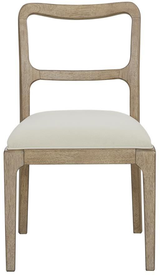 Bernards Pagosa Ivory/Oak Wood Back Dining Chair-1