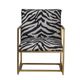 A & B Home Black/Gold/White Armchair -1