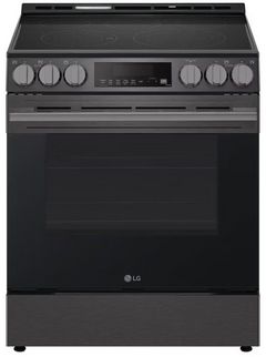 LG 30" PrintProof™ Black Stainless Steel Slide In Electric Range with Fan Convection