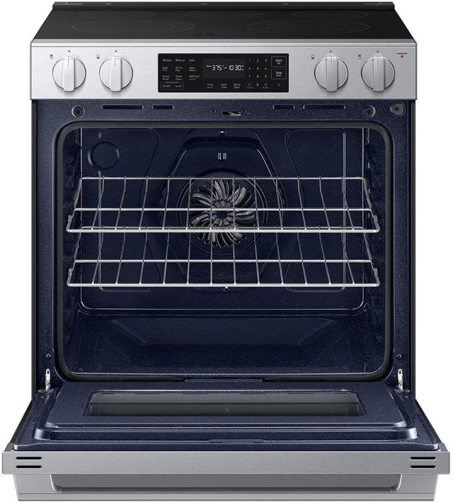 Samsung Bespoke 30" Stainless Steel Smart Slide-In Electric Range with No-Preheat Air Fry Max-1