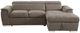 Mazin Furniture Ferriday 2-Piece Taupe Right-Arm Facing Pullout Sleeper Sectional and Chaise with Hidden Storage-3
