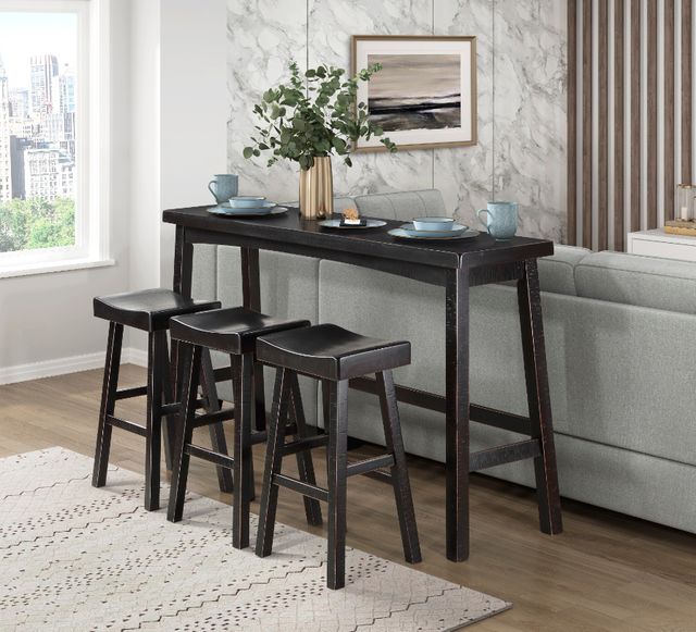 Homelegance® Caspian 4-Piece Black 42" Counter Dining Set-1