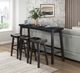Homelegance® Caspian 4-Piece Black 42" Counter Dining Set-1