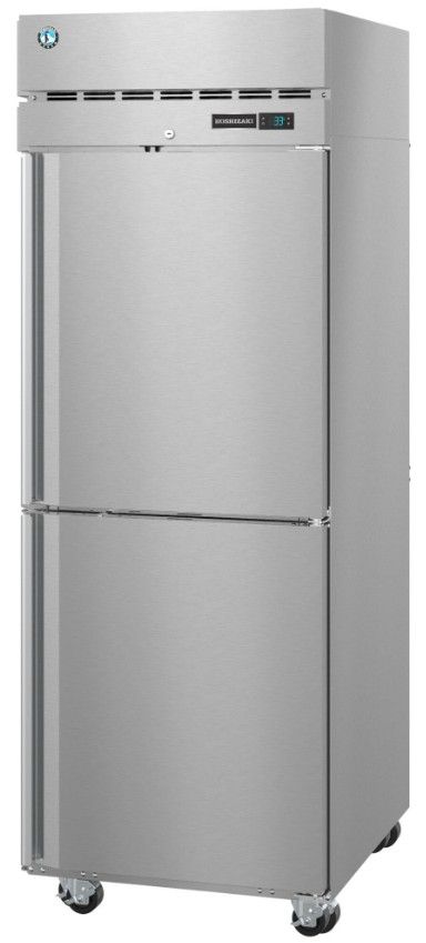 Hoshizaki Steelheart® 28" 23.1 Cu. Ft. Stainless Steel Single Section Upright Freezer with Half Stainless Doors and Lock-1