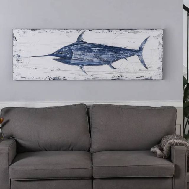 Stylecraft Rustic Swordfish Blue Wall Art-3