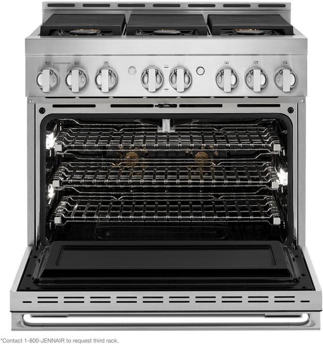 JennAir® NOIR™ 36" Stainless Steel Pro Style Natural Gas Range-1