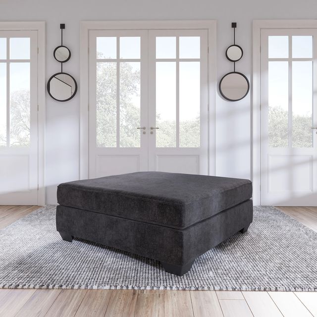 Signature Design by Ashley® Lavernett Charcoal Oversized Accent Ottoman-3