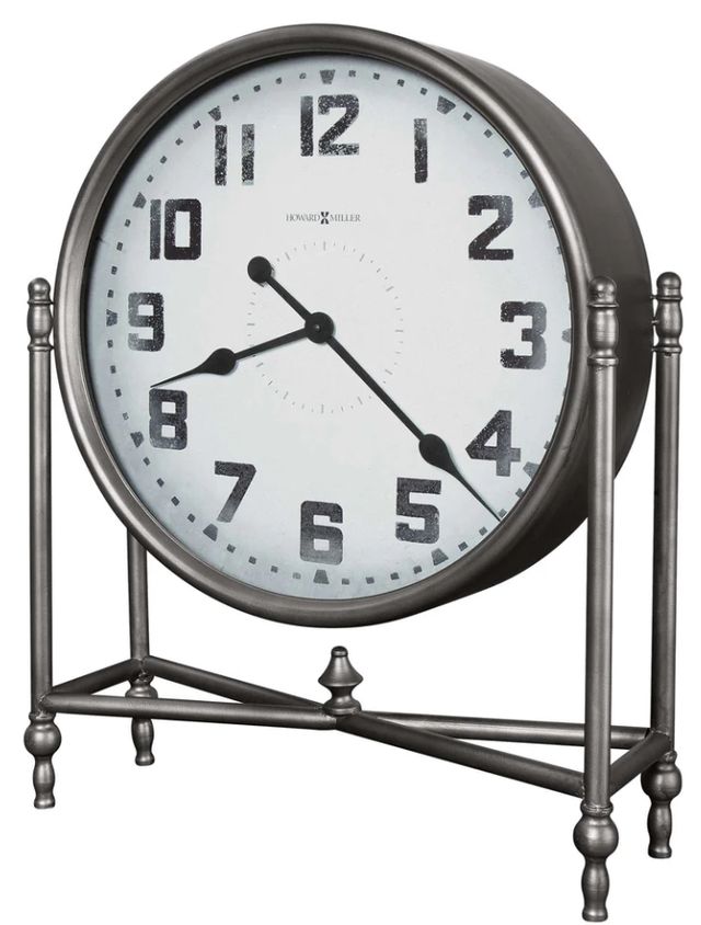 Howard Miller® Childress Light Charcoal/Aged White Accent Clock-0