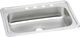 Elkay Celebrity® Brushed Satin 33" x 22" x 7" 4-Hole Single Bowl Drop-In Sink-0