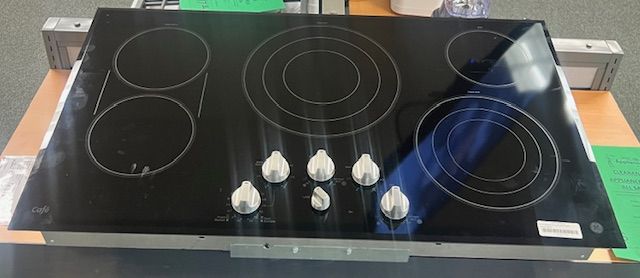 Café™ 36" Electric Cooktop-Stainless Steel on Black-2