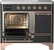 Ilve® Majestic III 40" Graphite Matte Pro Style Induction Range with Solid Door and Copper Trim-3