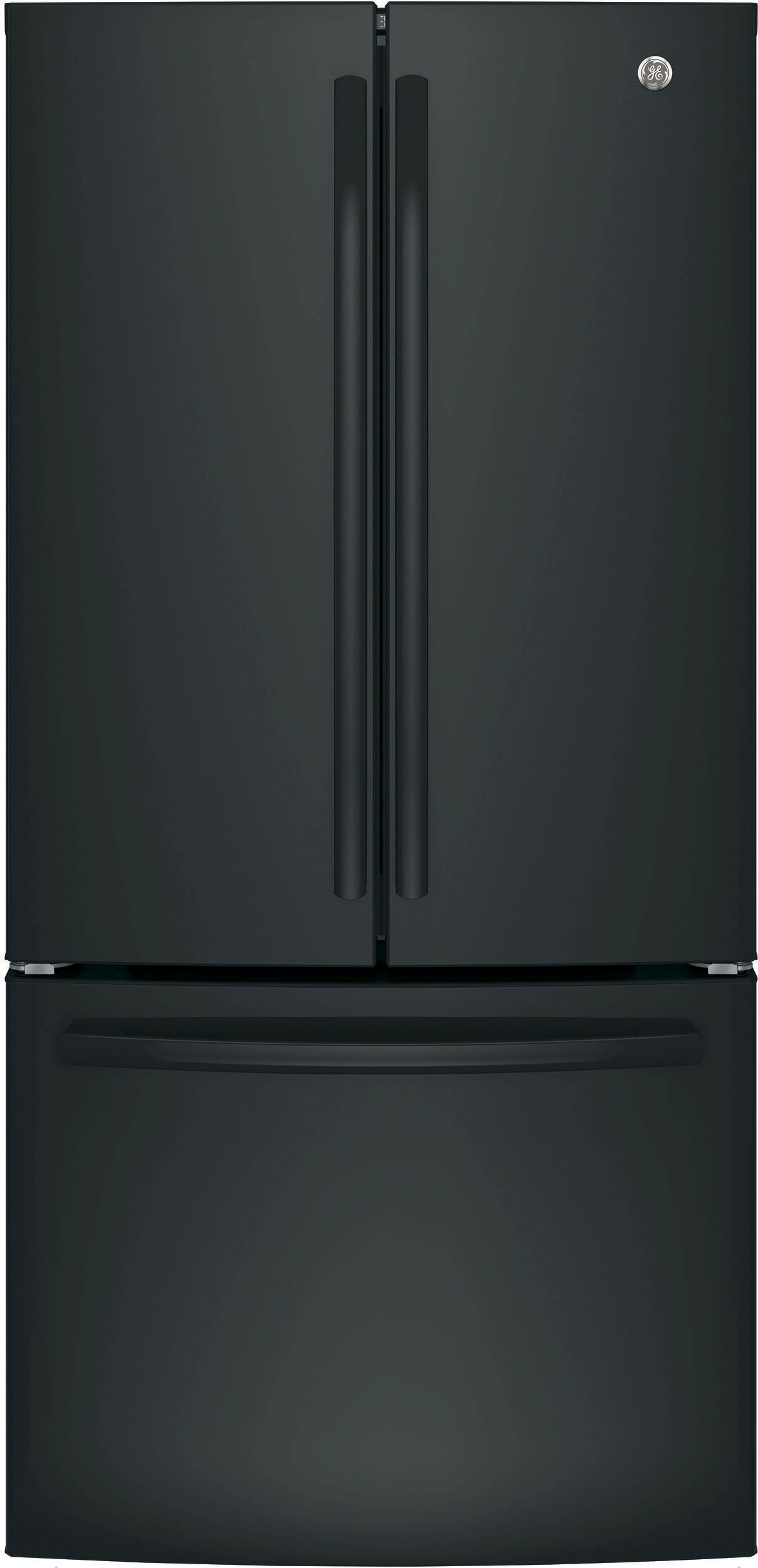 GE® 33 in. 18.6 Cu. Ft. Black Counter Depth French Door Refrigerator