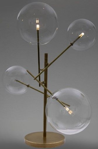 YHD Antique Brass 4-Light Portable Lamp-2